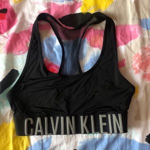 CALVIN KLEIN NYLON SPORTS BRA